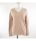 ポールスミス PAUL SMITH ニットセーター 長袖 Vネック ラメ ピンク XL *T49