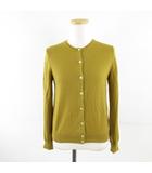 ヒューマンウーマン HUMAN WOMAN ニットカーディガン 長袖 黄緑 2 M *A889