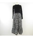 ロイヤルパーティー ROYAL PARTY ワンピース 長袖 ロング ニット 黒 F *T71