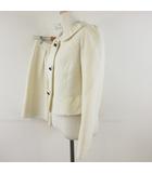  ラブリークィーン Graselia セットアップ スーツ ジャケット 長袖 スカートミニ リボン オフホワイト 11AR *T102