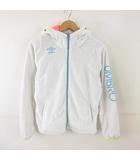 アンブロ UMBRO フリースパーカー 長袖 ジップアップ オフホワイト 白 O *T125