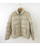 大きいサイズ ダウンジャケット ジップアップ 長袖 ベージュ 3L *A935