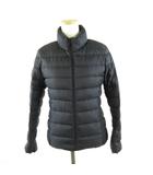 ウルトラライトダウンジャケット ジップアップ 長袖 黒 S *A977