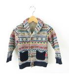 ロデオクラウンズ Rodeo Crowns ジャケット 長袖 総柄 裏起毛 グレー 青 S *A1