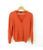 バーニーズニューヨーク BARNEYS NEW YORK ニットカーディガン 長袖 オレンジ 46 *T198