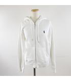 ポロ ラルフローレン POLO RALPH LAUREN パーカー ジップアップ 裏起毛 長袖 白 M *A118