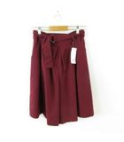 インデックス INDEX フレアパンツ キュロット ガウチョ ボルドー 赤 L *A207