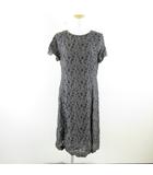 ギャバジンケーティー Gabardine K.T ひざ丈ワンピース 半袖 総柄 フレア グレー 11 *A285