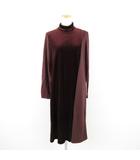ギャバジンケーティー Gabardine K.T ひざ丈ワンピース ベロア 長袖 茶 11 *A286