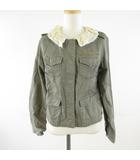 オリーブデオリーブ OLIVE des OLIVE ジャケット 長袖 レース パール 2way カーキ M *T477