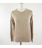 スープ SOUP ニット セーター 長袖 レース 2way ベージュ M *T499