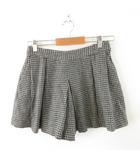 レイビームス Ray Beams プリーツキュロット ショートパンツ 千鳥格子 グレー 黒 0 *A412