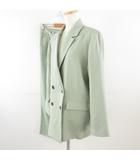 セットアップ ダブルジャケット ロングパンツ 緑 XL *T563