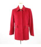 コルディア CORDIER ステンカラーコート 長袖 ハーフ丈 赤 42 *T837
