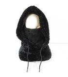 DHC 化粧品 フード付きネックウォーマー フェイスカバー 裏ボア 黒 *T866