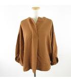 ジーナシス JEANASIS スキッパーカットソー 七分袖 茶 F *A793