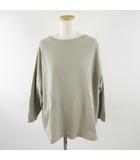 コーエン coen ミニ裏毛リラックスプルオーバー カットソー 七分袖 ベージュ F *A842