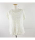 アズノウアズ as know as フレンチスリーブカットソー レース オフホワイト 白 F *A846