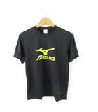 ミズノ MIZUNO スポーツウェア Tシャツ プリント 丸首 半袖 黒 S *A884