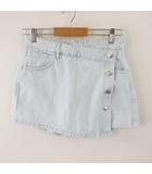 ザラ ZARA ショートパンツ スカパン デニム 水色 S *T287