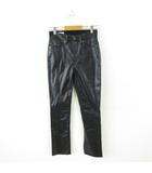 ギャップ GAP フェイクレザー ハイウエスト スキニー パンツ 黒 25 *A133