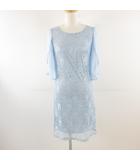  CUI YING EightSTARress ドレス ワンピース レース ミニ ライトブルー 水色 M *T516