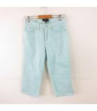 タルボット TALBOTS デニムパンツ クロップド ストレッチ 水色 2 *A576