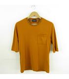 ニコルクラブフォーメン NICOLE CLUB FOR MEN カットソー Tシャツ 五分袖 プリント 茶 48 *A719