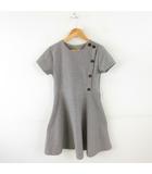 ザラ ZARA KIDS ワンピース ミニ 半袖 総柄 グレー 茶 黒 11-12 *A853