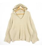  ハグユー HUG.U ニット セーター パーカー 長袖 F ベージュ kz10661