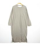 無印良品 良品計画 MUJI スウェット ワンピース 長袖 マキシ丈 綿 L-XL カーキ kz12202