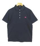 バーバリーブラックレーベル BURBERRY BLACK LABEL 鹿の子 ポロシャツ 半袖 2 ブラック 2sa6723