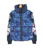 デシグアル Desigual 2WAY 中綿 ジャケット 長袖 ベスト ニット 綿 150 ネイビー 花柄 kz12706