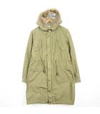 レディラックルカ LADY LUCK LUCA Work レイヤード モッズコート パーカー コットン ファー F カーキ グレー kz12788