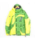  ブルーブラッド BLUEBLOOD スノーボード ジャケット L チェック イエロー/ライトグリーン 2sa6918