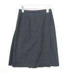 ガルドコー GARDE CORPS プリーツ ラップ スカート 膝下丈 毛 M グレー kz13455