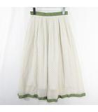 マイストラーダ Mystrada シフォン フレア ロング スカート 38 アイボリー ドット kz13465