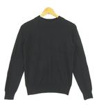 doux toucher ニット カットソー 長袖 毛 M ブラック シンプル kz13654