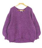 カプリシューレマージュ CAPRICIEUX LE'MAGE オーバーサイズ ニット セーター 長袖 毛 F パープル kz13656