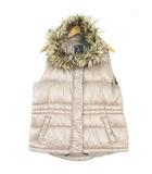 ギャップ GAP WINTER EDITION ダウンベスト フード付き M ベージュ kz13747