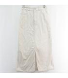 アーバンリサーチ URBAN RESEARCH ITEMS タイト スカート ロング丈 スリット 綿 FREE アイボリー kz13770