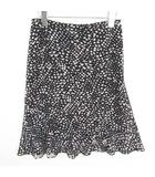 アンタイトル UNTITLED シフォン スカート 膝丈 2 ブラック ドット 総柄 kz13795