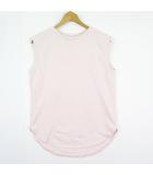 フィルメランジェ FilMelange AILEEN エアスピン天竺 ノースリーブ Tシャツ カットソー 1 ピンク 2sa7074
