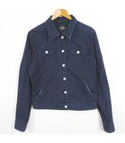 ジャケット ストレッチ  綿 L ネイビー kz13942