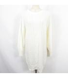 アースミュージック&エコロジー EARTH MUSIC & ECOLOGY ニット ワンピース 膝下丈 長袖 ケーブル編み F アイボリー kz13979