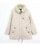 インディヴィ INDIVI 中綿 ビッグカラー モッズコート 38 ライトベージュ 2sa7179