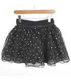 イーハイフンワールドギャラリー E HYPHEN WORLD GALLERY 2WAY キュロット フレア ミニ スカート ショートパンツ ナイロン M ブラック ハート kz14096