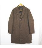 ユニクロ UNIQLO ウール カシミヤ チェスターコート 3B M チェック ブラウン 2sa7222
