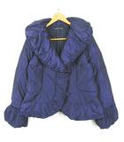 ダウンジャケット フリル 38 ダークパープル kz14182