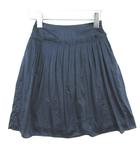 エフデ ef-de フレア スカート 膝丈 5 ネイビー 小さいサイズ kz14205
